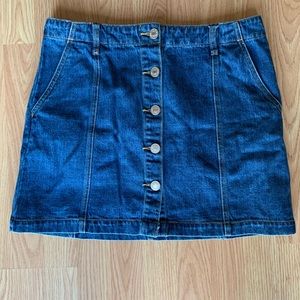 Button up demin skirt